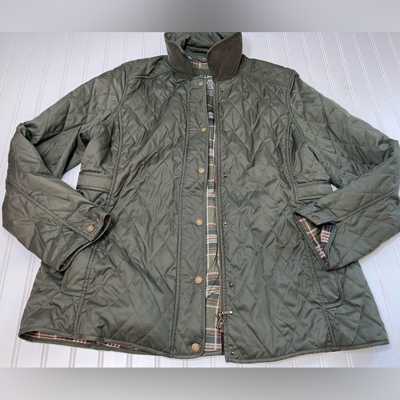 L.L. Bean Olive Green Quilted Jacket - Picture 1 of 5